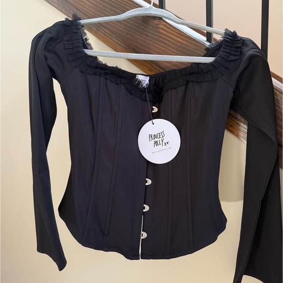 NWT Princess Polly Corset off the shoulder ruffle top - Picture 2 of 4
